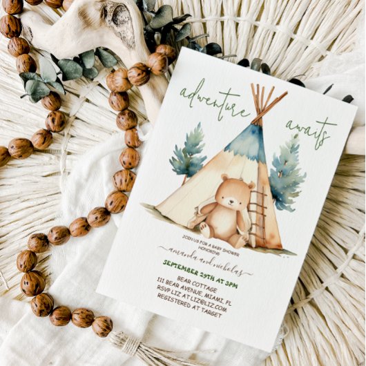 Bier Adventure Boy Baby Shower Minimal Einladung