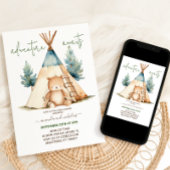 Bier Adventure Boy Baby Shower Minimal Einladung