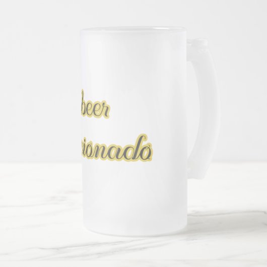 Bier Aficionado Cool Mattglas Bierglas (VorderseiteRechts)