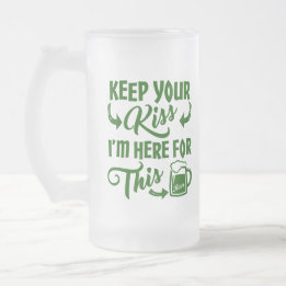 Bier Allegiance Funny Irish Drink Mattglas Bierglas