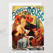 Bier Alphonse Mucha der Muse-Einladungen Einladung (Vorne/Hinten)