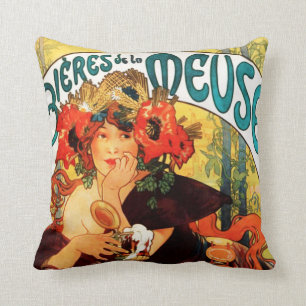 Bier Alphonse Mucha des Muse-Kissens Kissen