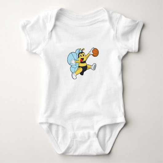 Bier als Basketballspieler mit Basketball Baby Strampler (Vorderseite)