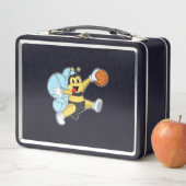 Bier als Basketballspieler mit Basketball Metall Brotdose (Beispiel)