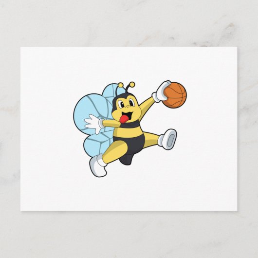 Bier als Basketballspieler mit Basketball Postkarte (Vorderseite)