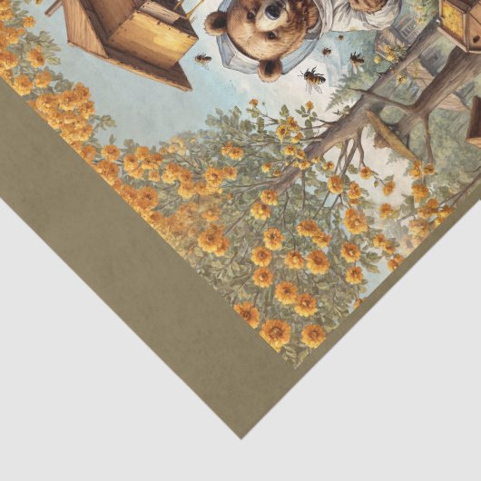 Bier als Imker mit Bienen Seidenpapier (Ausschnitt)