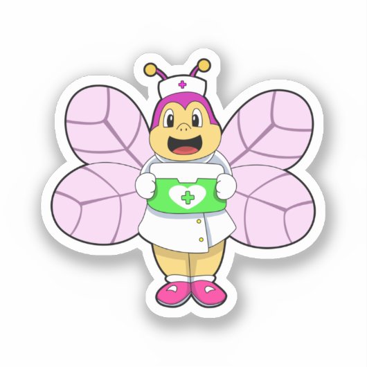 Bier als Krankenschwester mit First ait kit Aufkleber (Vorderseite)