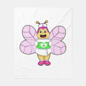 Bier als Krankenschwester mit First ait kit Fleecedecke (Vorderseite)