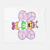 Bier als Krankenschwester mit First ait kit Fleecedecke (Vorderseite (Horizontal))