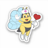 Bier als Krankenschwester mit Herz.PNG Aufkleber (Vorderseite)