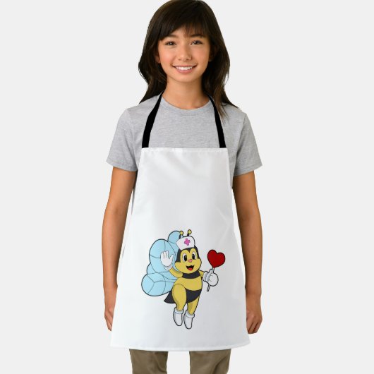 Bier als Krankenschwester mit Herz.PNG Schürze (Insitu)