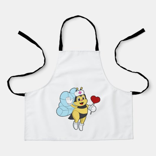 Bier als Krankenschwester mit Herz.PNG Schürze (Vorderseite)