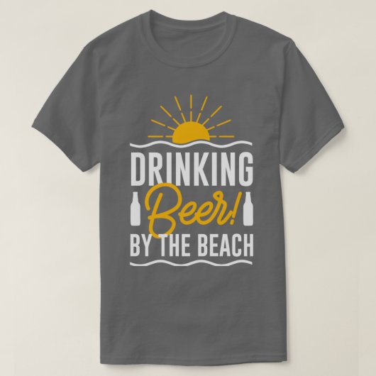 Bier am Strand 1 T-Shirt (Design vorne)
