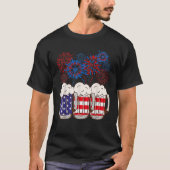 Bier American Flag 4. Juli für Männer Frauen gener T-Shirt (Vorderseite)