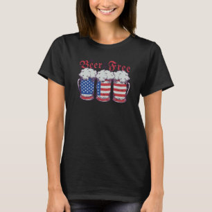 Bier American Flag 4. Juli Männer Frauen Amerikane T-Shirt