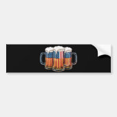 Bier American Flag 4. Juli Merica Drinking USA Autoaufkleber (Vorne)