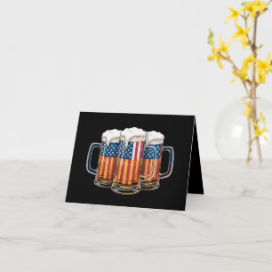 Bier American Flag 4. Juli Merica Drinking USA Karte