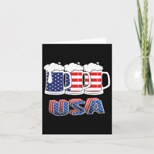 Bier American Flag 4. Juli Merica USA trinken Karte