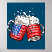 Bier American Flag 4. Juli Poster (Vorne)