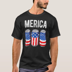 Bier Amerikanische Flagge 4. Juli Männer Frauen Me T-Shirt
