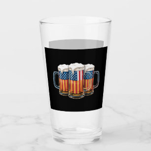 Bier Amerikanische Flagge 4. Juli Merica Trinken U Glas