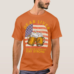Bier Amerikanische Flagge Lustig 4. Juli Merica US T-Shirt