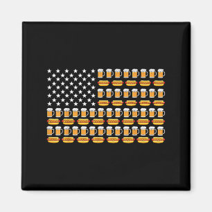 Bier Amerikanische Flagge Patriotisch Trinken 4. J Magnet
