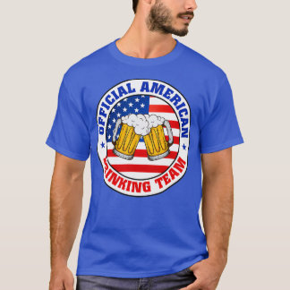 Bier Amerikanische Flagge Unabhängigkeitstag 4. Ju T-Shirt