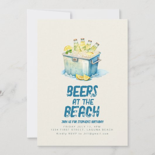 Bier an der Party Einladung (Vorderseite)