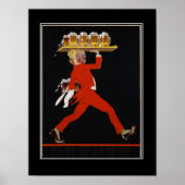 Bier Art Deco Vintage Poster (Vorne)