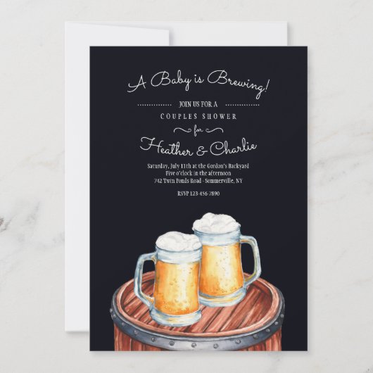 Bier auf einer Keg-Einladung Einladung (Vorderseite)