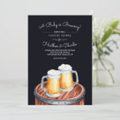 Bier auf einer Keg-Einladung Einladung (Stehend Vorderseite)