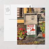 Bier auf Gestochen Postkarte (Vorne/Hinten)