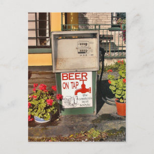 Bier auf Gestochen Postkarte