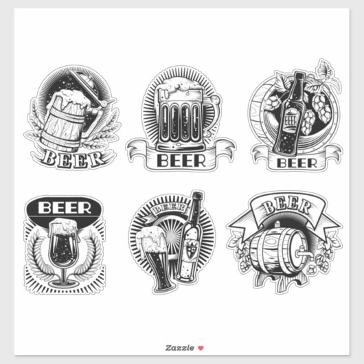 Bier Aufkleber (Blatt)