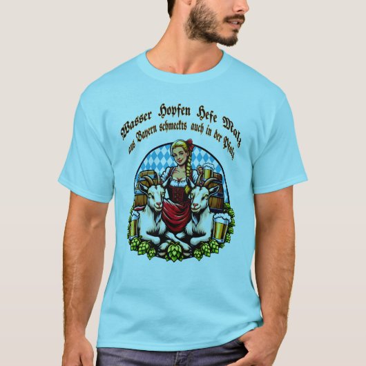 Bier aus Bayern schmeckt auch in der Pfalz T-Shirt (Vorderseite)