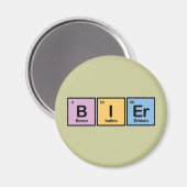 Bier aus Elementen Magnet (Vorderseite/Rückseite)