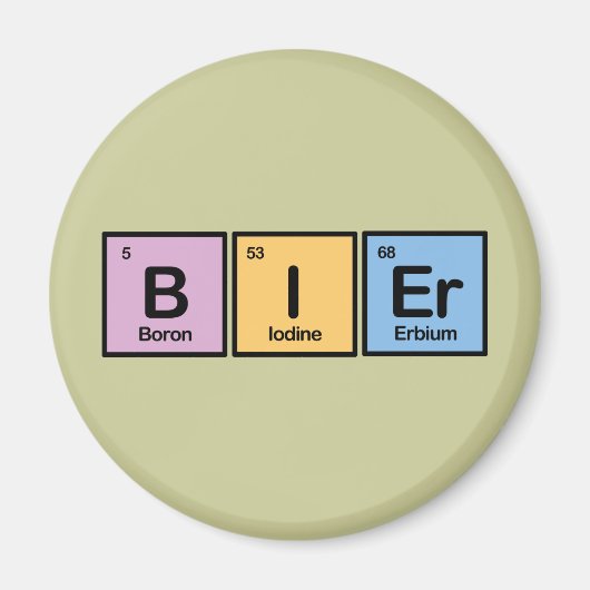 Bier aus Elementen Magnet (Vorne)