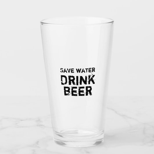 Bier aus gerettet Wasser Glas (Vorderseite)