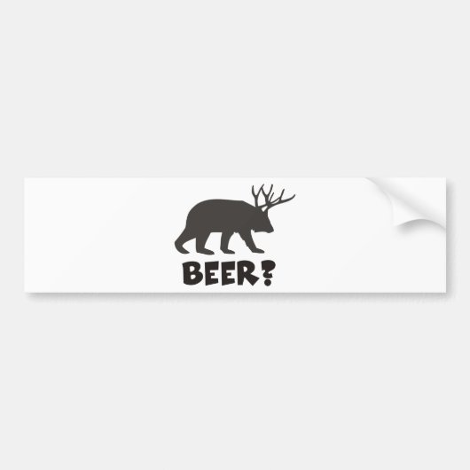 Bier? Autoaufkleber (Vorne)