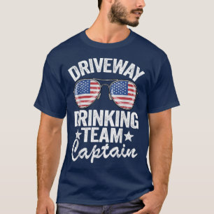 Bier Autofahrer Drinker US Flag Autoway trinken Te T-Shirt