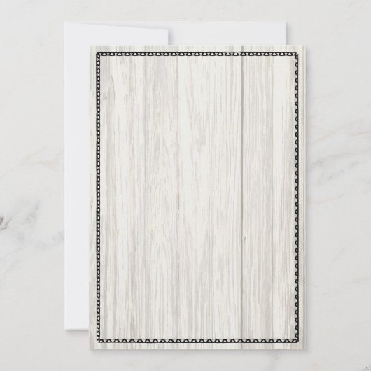 Bier-B-Q-Party Einladung auf Holz (Rückseite)