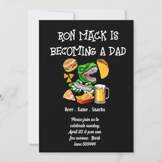 Bier-Baby-Dusche Dadchelor Party Einladung (Vorderseite)