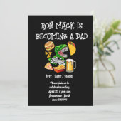 Bier-Baby-Dusche Dadchelor Party Einladung (Stehend Vorderseite)