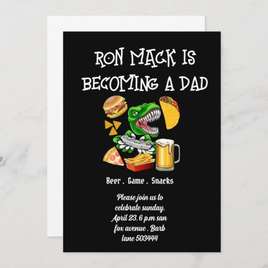 Bier-Baby-Dusche Dadchelor Party Einladung (Vorne/Hinten)