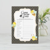 Bier Baby Dusche Preis Spiel Einladung (Stehend Vorderseite)