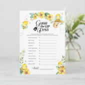 Bier Baby Dusche Preis Spiel Einladung (Stehend Vorderseite)