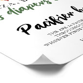 Bier Baby Schnuller Jagd Baby Dusche Spiel Poster (Ecke)