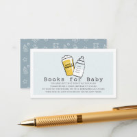Bier & Babyflasche Blau Baby Shower Buchwunsch