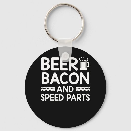 Bier Bacon Cars Typ Bierrasatteile Schlüsselanhänger (Vorderseite)
